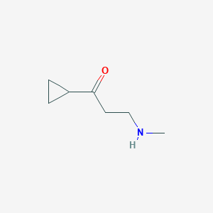 molecular formula C7H13NO B8762916 1-Cyclopropyl-3-(methylamino)propan-1-one CAS No. 42527-42-4