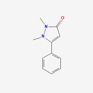 molecular formula C11H12N2O B8762953 1,2-dimethyl-5-phenyl-1H-pyrazol-3(2H)-one CAS No. 486-38-4