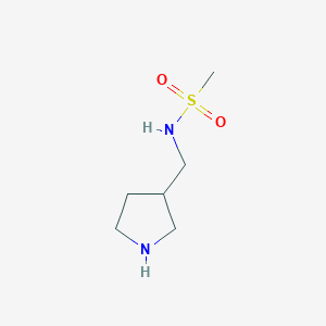 molecular formula C6H14N2O2S B8762961 N-[(Pyrrolidin-3-yl)methyl]methanesulfonamide 