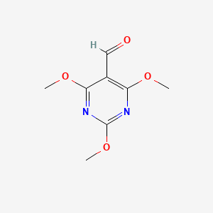 molecular formula C8H10N2O4 B8762962 2,4,6-Trimethoxypyrimidine-5-carbaldehyde CAS No. 4450-12-8