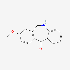 molecular formula C15H13NO2 B8762974 8-Methoxy-5,6-dihydro-11h-dibenzo[b,e]azepin-11-one CAS No. 23145-80-4