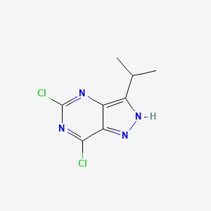 molecular formula C8H8Cl2N4 B8763077 5,7-Dichloro-3-isopropyl-1H-pyrazolo[4,3-D]pyrimidine 
