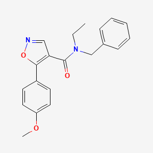 molecular formula C20H20N2O3 B8763162 N-benzyl-N-ethyl-5-(4-methoxyphenyl)isoxazole-4-carboxamide 