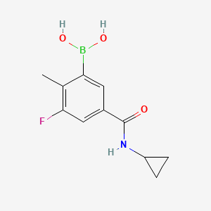 (5-(Cyclopropylcarbamoyl)-3-fluoro-2-methylphenyl)boronic acid