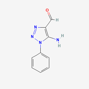 molecular formula C9H8N4O B8763304 5-Amino-1-phenyl-1H-1,2,3-triazole-4-carbaldehyde CAS No. 73112-03-5
