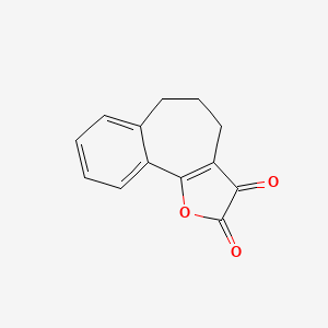 molecular formula C13H10O3 B8763309 5,6-Dihydro-2h-benzo[6,7]cyclohepta[1,2-b]furan-2,3(4h)-dione CAS No. 7248-68-2