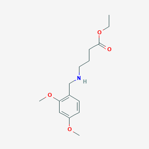 molecular formula C15H23NO4 B8763313 Ethyl 4-[(2,4-dimethoxybenzyl)amino]butanoate 