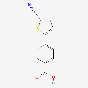 molecular formula C12H7NO2S B8763318 4-(5-Cyanothiophen-2-YL)benzoic acid CAS No. 402767-55-9