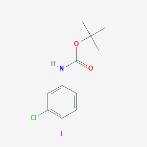 molecular formula C11H13ClINO2 B8763324 (3-Chloro-4-iodo-phenyl)-carbamic Acid Tert-butyl Ester 