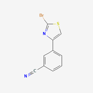 molecular formula C10H5BrN2S B8763353 3-(2-Bromo-1,3-thiazol-4-yl)benzonitrile 