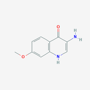 molecular formula C10H10N2O2 B8763387 3-Amino-7-methoxyquinolin-4-ol 