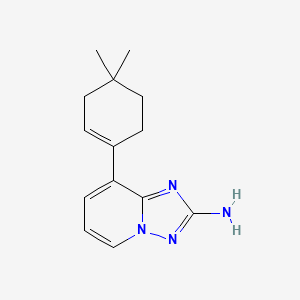 molecular formula C14H18N4 B8763406 8-(4,4-Dimethylcyclohex-1-EN-1-YL)-[1,2,4]triazolo[1,5-A]pyridin-2-amine 
