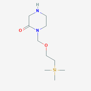 molecular formula C10H22N2O2Si B8763539 1-{[2-(Trimethylsilyl)ethoxy]methyl}piperazin-2-one CAS No. 921760-90-9