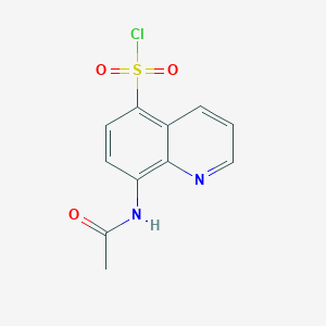 molecular formula C11H9ClN2O3S B8763547 8-Acetamidoquinoline-5-sulfonyl chloride CAS No. 88606-44-4