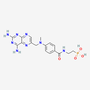 molecular formula C17H21N8O4P B8763568 N-(4-Amino-4-deoxy-N-methylpteroyl)-3-aminoethanephosphonic acid CAS No. 113811-49-7