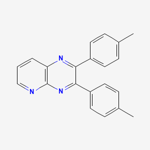 molecular formula C21H17N3 B8763599 Pyrido[2,3-b]pyrazine, 2,3-bis(4-methylphenyl)- 