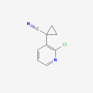 molecular formula C9H7ClN2 B8763622 1-(2-Chloropyridin-3-yl)cyclopropanecarbonitrile 
