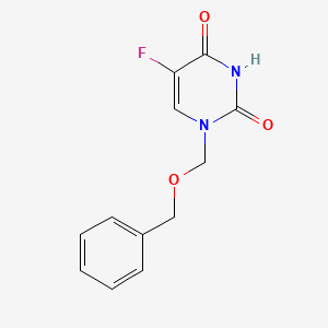 molecular formula C12H11FN2O3 B8763659 5-Fluoro-1-(phenylmethoxymethyl)pyrimidine-2,4-dione CAS No. 66910-37-0