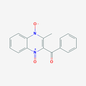 molecular formula C16H12N2O3 B8763681 Methanone, (3-methyl-1,4-dioxido-2-quinoxalinyl)phenyl- CAS No. 19803-53-3
