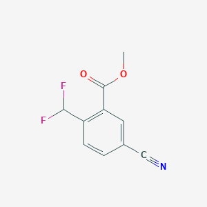 molecular formula C10H7F2NO2 B8763701 Methyl 5-cyano-2-(difluoromethyl)benzoate 