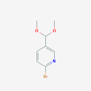 molecular formula C8H10BrNO2 B8763707 2-Bromo-5-(dimethoxymethyl)pyridine 