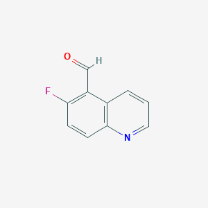 molecular formula C10H6FNO B8763724 6-Fluoroquinoline-5-carbaldehyde 