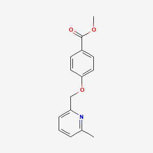 molecular formula C15H15NO3 B8763729 Methyl 4-[(6-methylpyridin-2-yl)methoxy]benzoate 