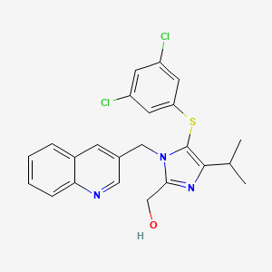 B8763759 1H-Imidazole-2-methanol, 5-((3,5-dichlorophenyl)thio)-4-(1-methylethyl)-1-(3-quinolinylmethyl)- CAS No. 178980-74-0