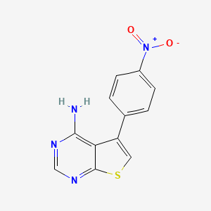 molecular formula C12H8N4O2S B8763765 5-(4-Nitrophenyl)thieno[2,3-d]pyrimidin-4-amine CAS No. 501696-27-1
