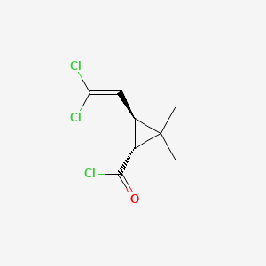 molecular formula C8H9Cl3O B8763793 (1R-trans)-3-(2,2-Dichlorovinyl)-2,2-dimethylcyclopropanecarbonyl chloride CAS No. 61914-47-4