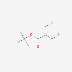 molecular formula C8H14Br2O2 B8763813 Tert-butyl 3-bromo-2-(bromomethyl)propanoate 