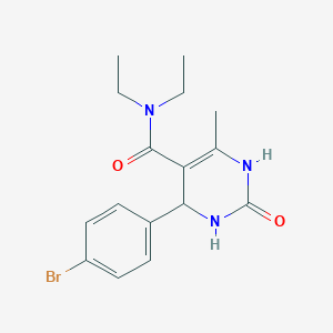 molecular formula C16H20BrN3O2 B8763821 4-(4-bromophenyl)-N,N-diethyl-6-methyl-2-oxo-1,2,3,4-tetrahydropyrimidine-5-carboxamide 