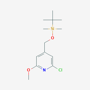 molecular formula C13H22ClNO2Si B8763841 4-(((tert-Butyldimethylsilyl)oxy)methyl)-2-chloro-6-methoxypyridine 