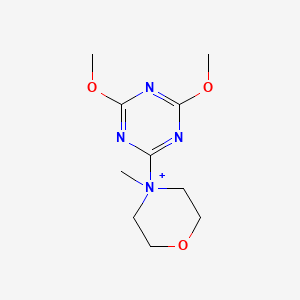 molecular formula C10H17N4O3+ B8763860 4-(4,6-Dimethoxy-1,3,5-triazin-2-yl)-4-methylmorpholin-4-ium 