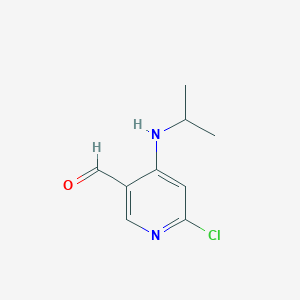 molecular formula C9H11ClN2O B8763866 6-Chloro-4-(isopropylamino)nicotinaldehyde 