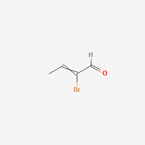 molecular formula C4H5BrO B8763874 2-Butenal, 2-bromo-(9CI) 