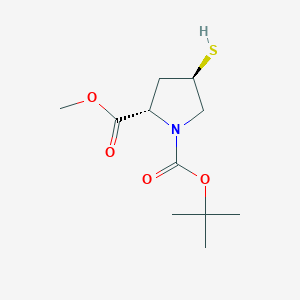 molecular formula C11H19NO4S B8763879 (2S,4R)-1-tert-butyl 2-methyl 4-mercaptopyrrolidine-1,2-dicarboxylate 