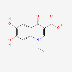 molecular formula C12H11NO5 B8763895 1-Ethyl-6,7-dihydroxy-4-oxo-1,4-dihydroquinoline-3-carboxylic acid CAS No. 18465-39-9
