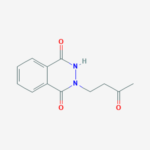 molecular formula C12H12N2O3 B8763898 3-(3-oxobutyl)-2H-phthalazine-1,4-dione CAS No. 16705-20-7