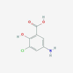 molecular formula C7H6ClNO3 B8763912 5-Amino-3-chloro-2-hydroxybenzoic acid 