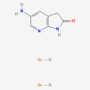 5-amino-1,3-dihydropyrrolo[2,3-b]pyridin-2-one;dihydrobromide