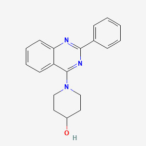molecular formula C19H19N3O B8763974 4-Hydroxypiperidinyl-2-phenylquinazoline 