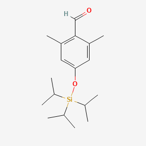 molecular formula C18H30O2Si B8764041 2,6-Dimethyl-4-(triisopropylsiloxy)benzaldehyde 