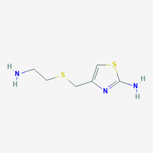 molecular formula C6H11N3S2 B8764076 4-{[(2-Aminoethyl)sulfanyl]methyl}-1,3-thiazol-2-amine CAS No. 59608-98-9