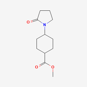 molecular formula C12H19NO3 B8764089 Methyl 4-(2-oxopyrrolidin-1-yl)cyclohexane-1-carboxylate CAS No. 820232-34-6