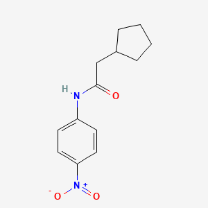 molecular formula C13H16N2O3 B8764126 2-cyclopentyl-N-(4-nitrophenyl)acetamide 