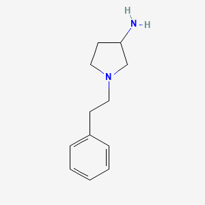 molecular formula C12H18N2 B8764202 3-Pyrrolidinamine, 1-(2-phenylethyl)- 