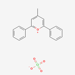 molecular formula C18H15ClO5 B8764207 4-Methyl-2,6-diphenylpyrylium perchlorate 