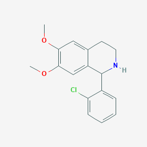 molecular formula C17H18ClNO2 B8764212 1-(2-Chlorophenyl)-6,7-dimethoxy-1,2,3,4-tetrahydroisoquinoline 