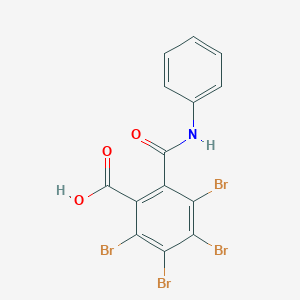 molecular formula C14H7Br4NO3 B8764216 3,4,5,6-Tetrabromophthalanilic acid CAS No. 80992-21-8